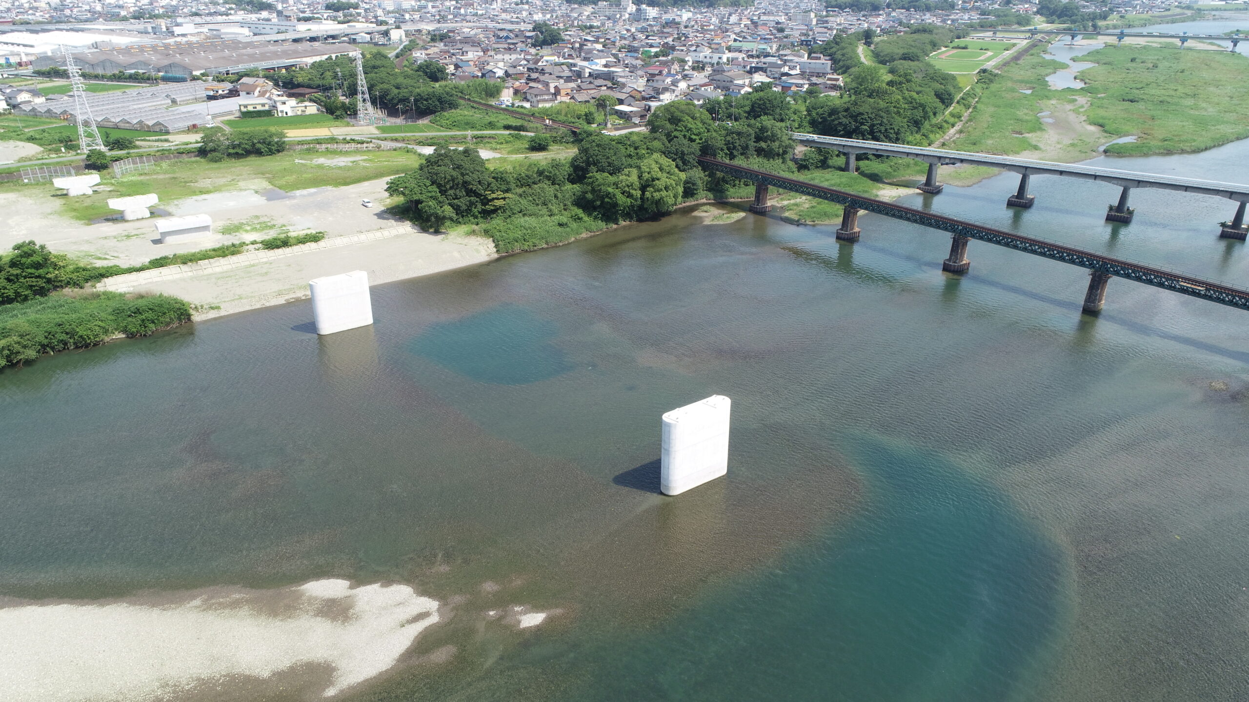 伊勢市｜市道高向小俣線（宮川橋）橋梁架替工事（下部工・P5橋脚）（令和5年度 県単道改（整備）第00-1分0003号）②