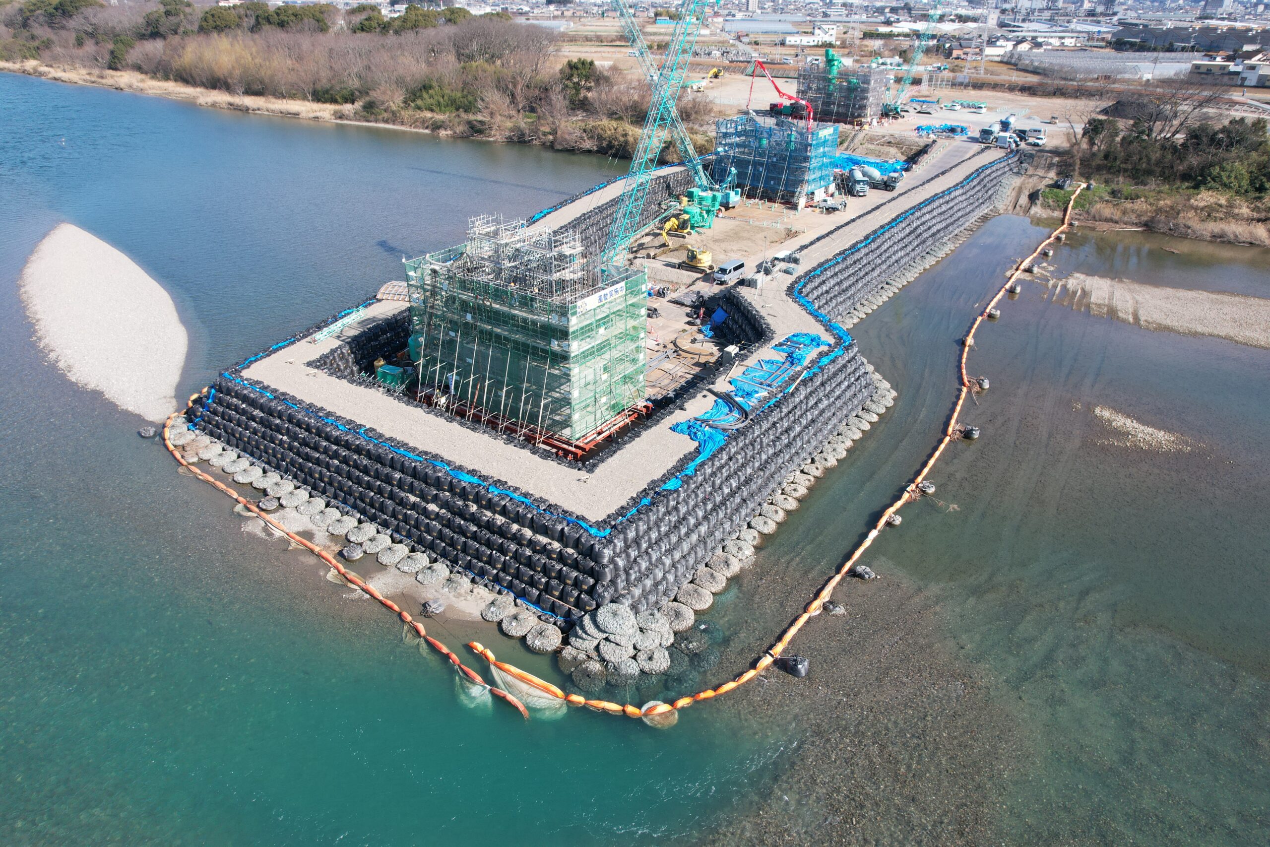 伊勢市｜市道高向小俣線（宮川橋）橋梁架替工事（下部工・P5橋脚）（令和5年度 県単道改（整備）第00-1分0003号）①